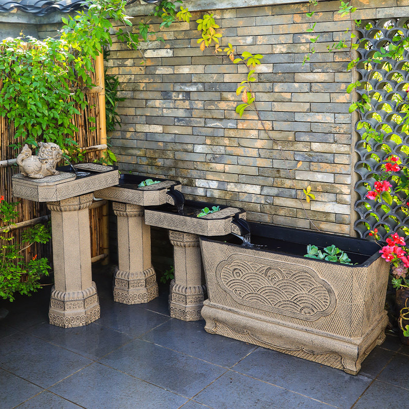 中式招财摆件户外庭院花园流水培鱼循环水景喷泉室外装饰造景鱼池,家居饰品,流水摆件,淘宝优惠券,粉丝福利购,淘宝优惠卷