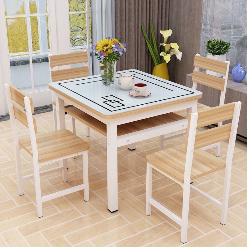 钢化玻璃餐桌椅小户型四方桌正方形方桌经济型双层家用饭桌方桌子,住宅家具,玻璃餐桌,淘宝优惠券,粉丝福利购,淘宝优惠卷