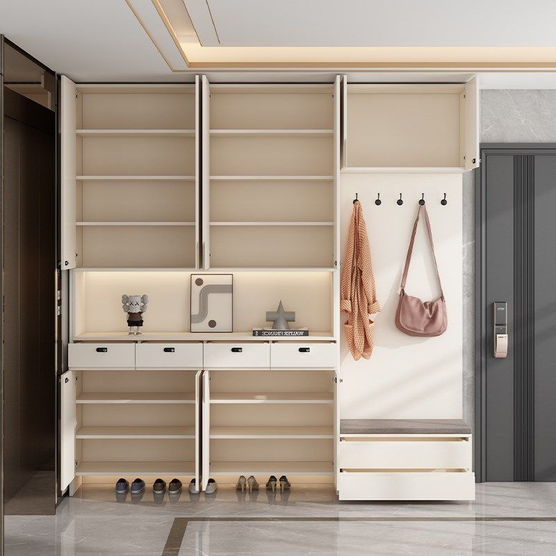 实木家用鞋柜一梯一户门口电梯外走廊柜大容量带锁靠墙储物柜定制,住宅家具,鞋柜,淘宝优惠券,粉丝福利购,淘宝优惠卷