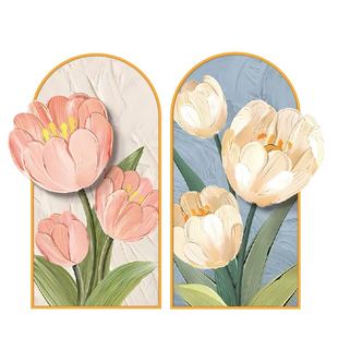 网红打卡背景拍照区布置鲜花店墙面软装饰品门头口吸引人贴纸壁画