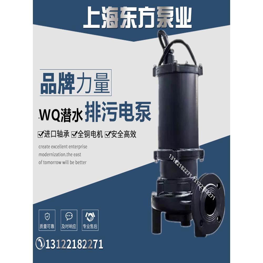 上海东方Wq手提式潜水污水电泵增压泵地下室提升污水粪便泵沼气泥