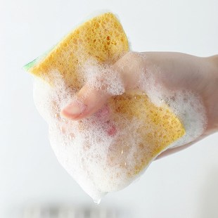 双面洗碗海绵擦魔力洗锅木桨洗碗棉耐用洗碗布家用刷碗海绵