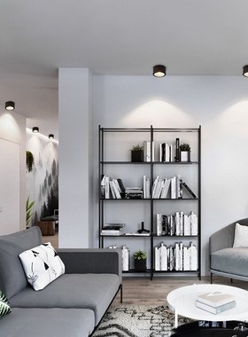 黑色超薄led明装射灯5W7W10W15W过道客厅吸顶免开孔筒灯cob天花灯