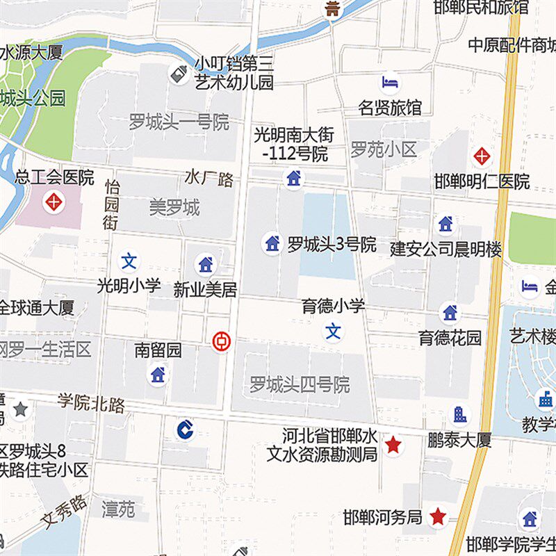 2024新款邯郸市地图贴图办公室挂图高清防水墙壁贴超大装饰画定制
