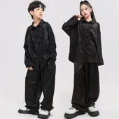 街舞儿童中国风汉服表演出服男女童嘻哈hiphop国潮舞台走秀服套装