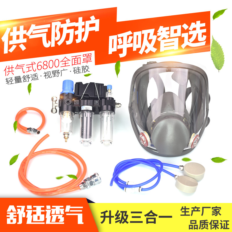 输气供气式防毒面具 6800全面罩/喷漆专用/甲醛多功能/防尘/防毒