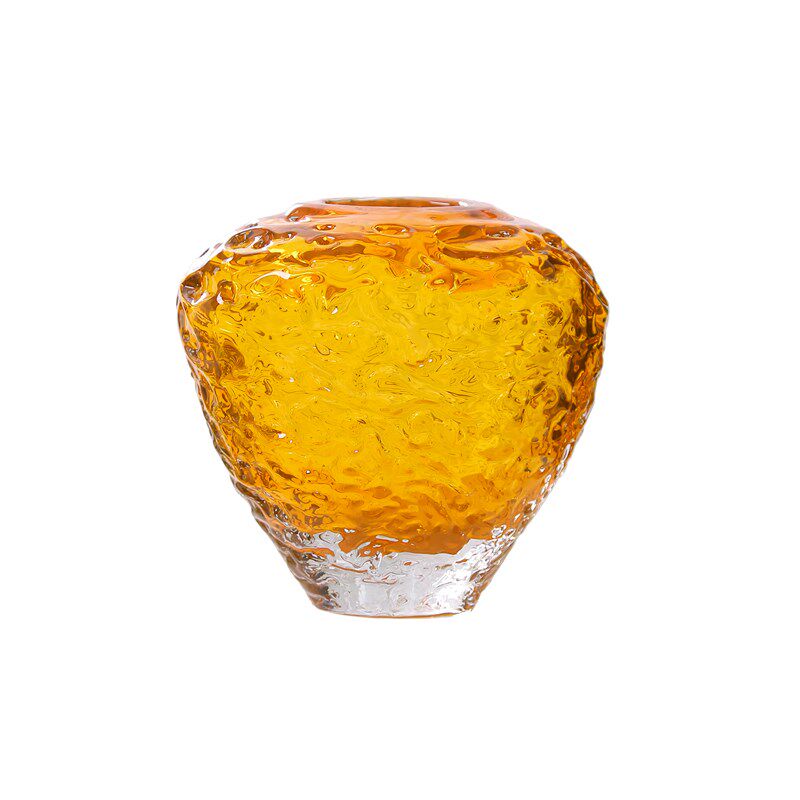 水晶琉璃花瓶创意玄关餐桌花瓶摆件客厅花器插花高级感装饰品摆件