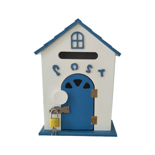 欧式可爱木质信箱盒创意家居班级信箱木制信箱学校幼儿园田园风