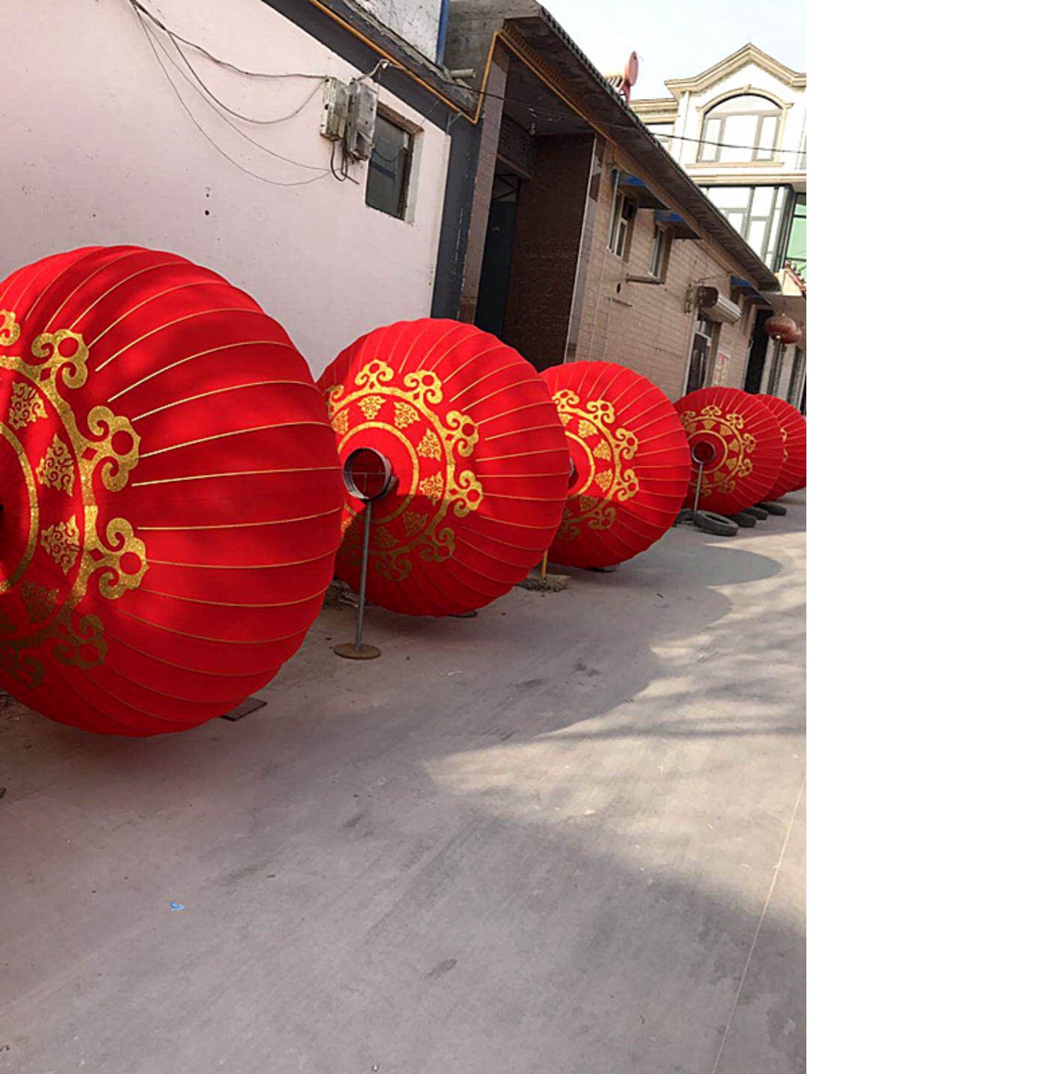 宫灯铁口特大超大号广告植绒灯笼单位酒店广场新年节庆典装饰