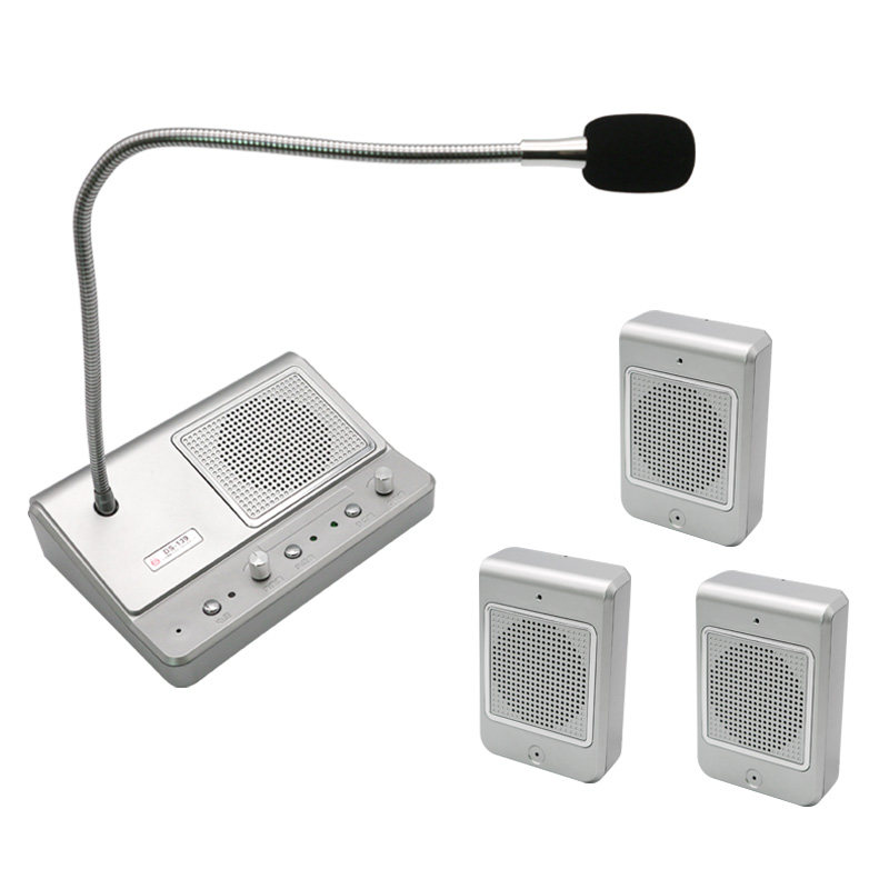 德顺免提对讲机一拖多可控医院餐厅喊话器旅馆家用喇叭扩音器话筒
