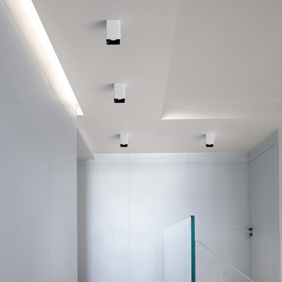 led方形明装射灯防眩天花板灯客厅无主灯吸顶筒灯COB商用店铺盒子