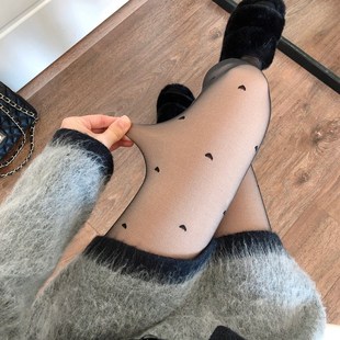 秋冬加绒奶白色连裤袜女加厚保暖白色打底裤袜防勾丝白丝袜JK黑丝