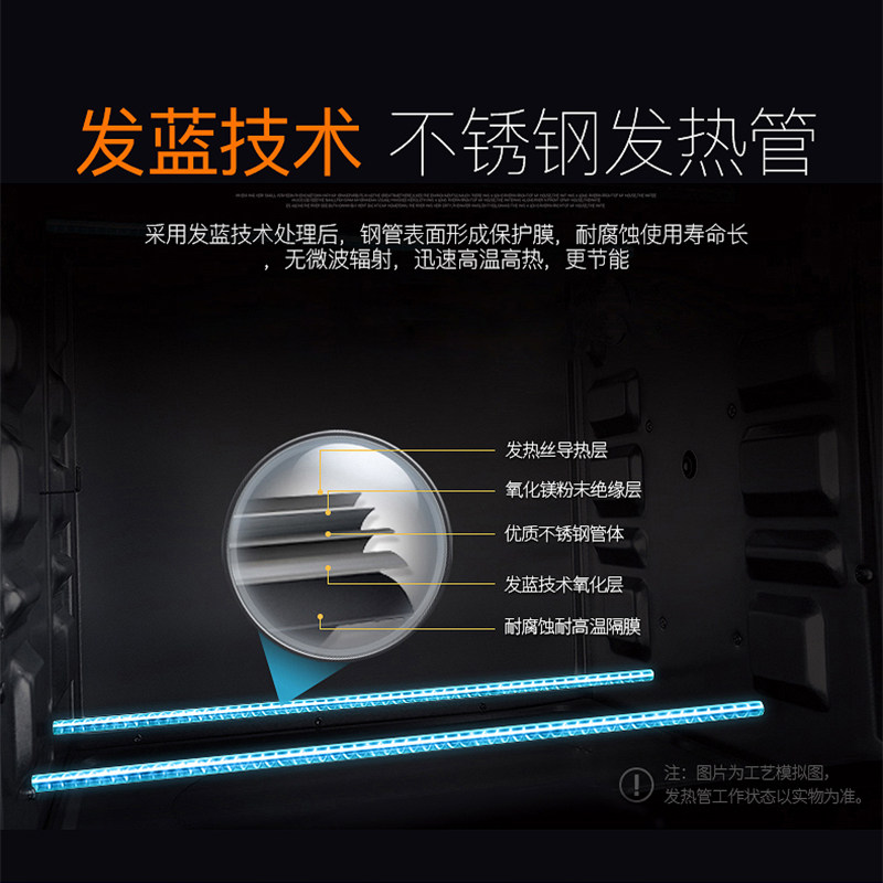 多功能电烤箱全自动大型家用大容量48L60L专用电烤炉烘焙热风炉