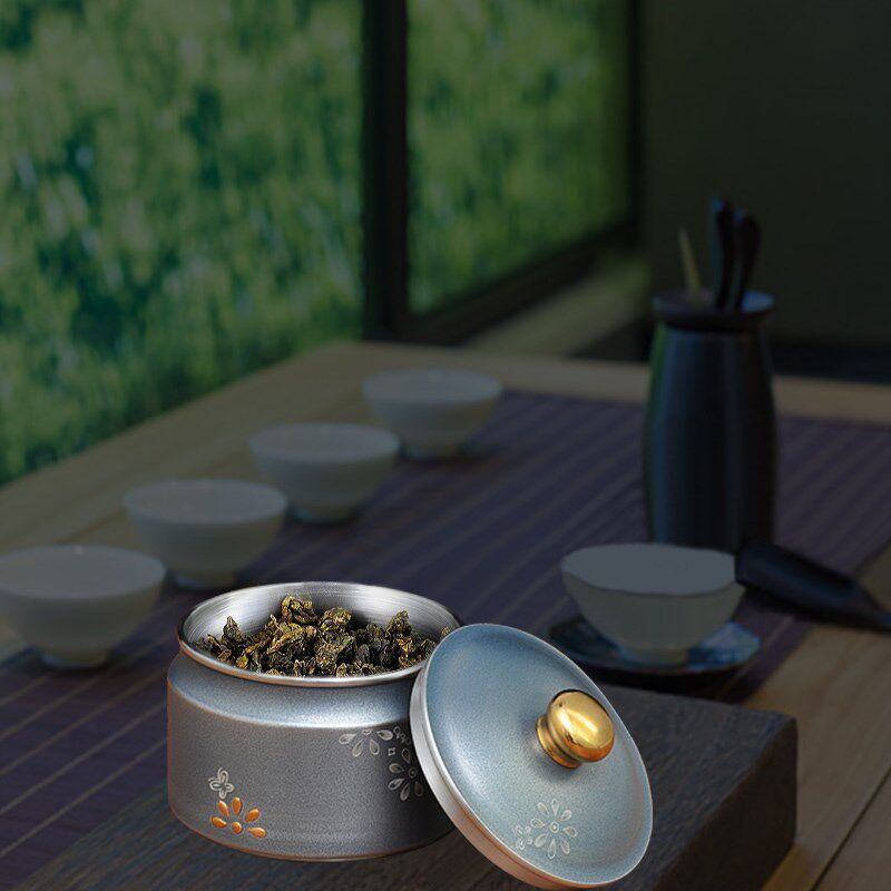 廖达锡罐纯锡茶叶罐密封罐锡制家用礼盒装定制送同事长辈退休礼品