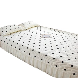 定制榻榻米专用床盖四季通用纯棉床单夹棉绗缝炕单花边防滑大炕盖