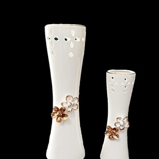 富贵竹专用花瓶白色轻奢客厅插花餐边柜餐桌茶几酒柜装饰品摆件