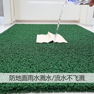 入户门无底镂空透水丝圈地垫户外门口进门塑料防滑脚垫可裁剪免洗