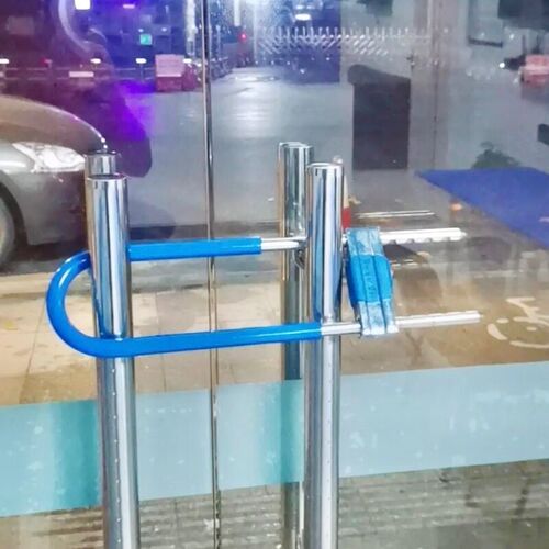 长锁锁具叉锁大u形锁双门推拉门玻璃门锁插锁店门锁商铺门u型锁