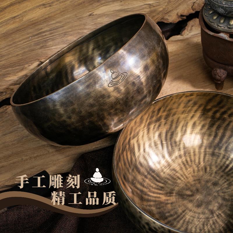 梵木果颂钵尼泊尔手工雕刻颂钵铜钵空灵钵静心钵佛音钵梵音钵摆件