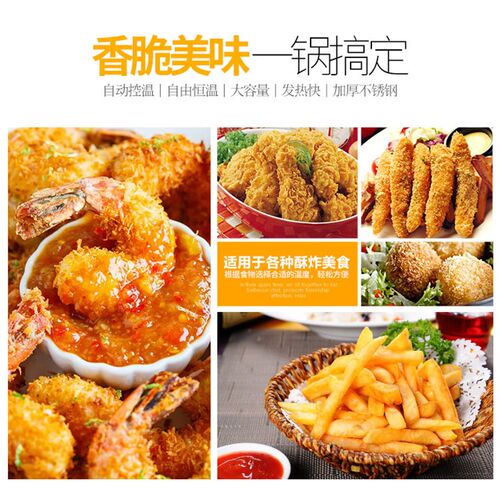 商用电炸炉  摆摊油炸锅炸鸡炸薯条机台式电热炸炉