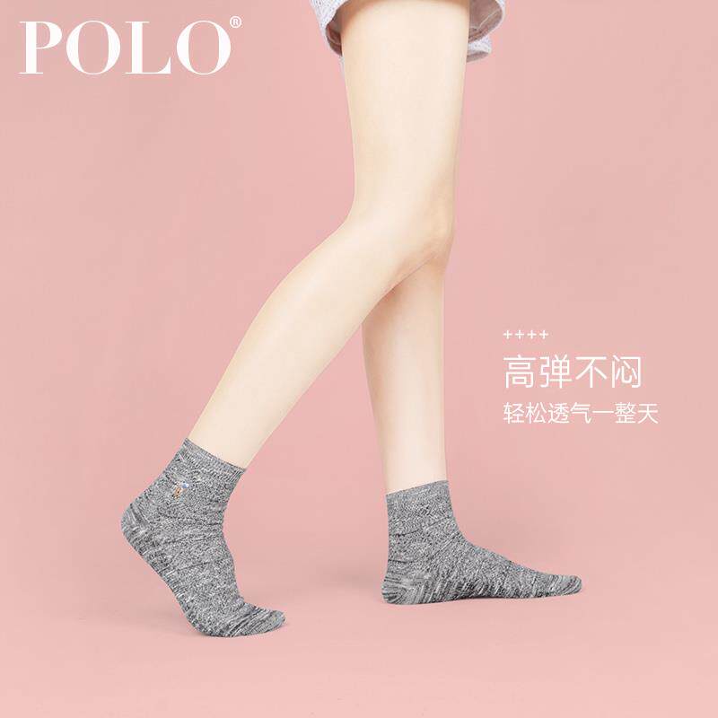 Polo袜子女冬天中厚棉袜秋冬中筒袜女袜子粗棉线复古保暖女士袜子