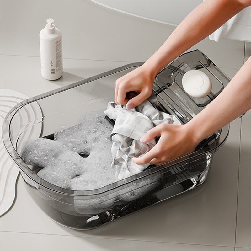 洗衣盆带搓衣板一体式盆家用大号加厚耐用长方形宝宝洗澡塑料盆子,家庭/个人清洁工具,脸盆,淘宝优惠券,粉丝福利购,淘宝优惠卷