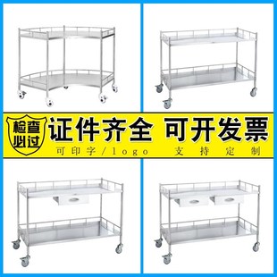 加长器械车加大器械台加厚不锈钢推车三合一器械套车手术室工具车