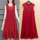 夏季 连衣裙 内搭打底裙春秋内搭吊带无袖 背心裙女加肥加大码 中长款