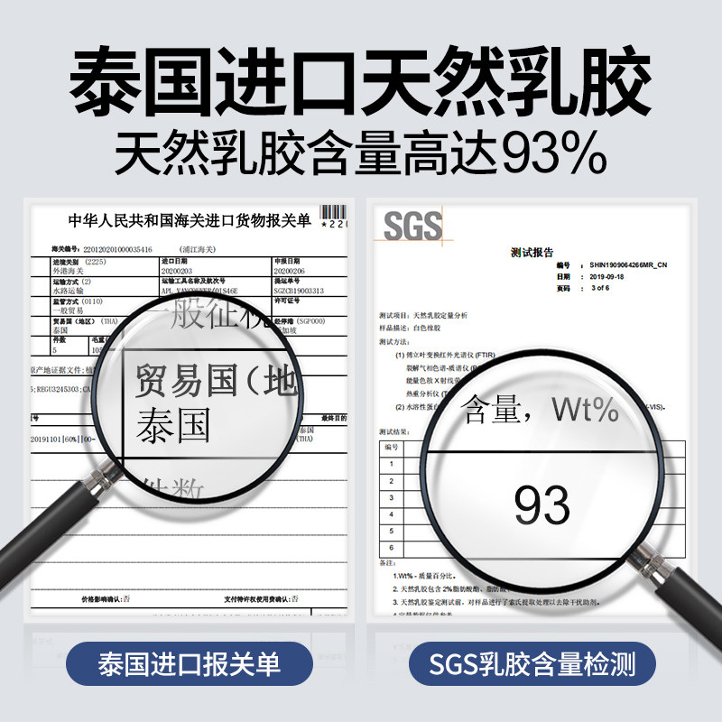 乳胶枕头天然橡胶枕护颈椎枕睡眠专用宿舍家用睡觉成人记忆枕芯低