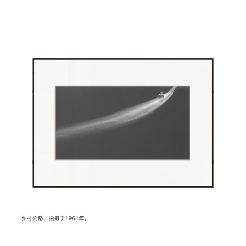 黑白风景摄影艺术挂画 道路文艺装饰画 餐厅书房小众极简