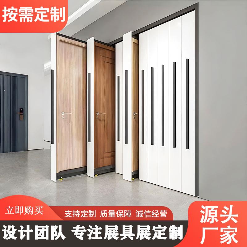 木地板展架推拉木门展示架抽拉瓷砖门窗样品架子多功能立式落地式
