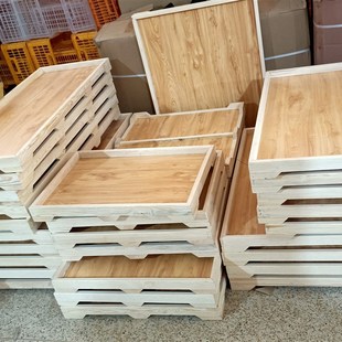 鸽子用品用具信鸽食槽实木食盘料槽松木食盘防水防潮赛鸽笼养食盘