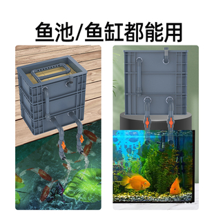 鱼池鱼缸周转箱箱过滤箱养乌龟水循环过滤系统水族箱过滤器滴流盒