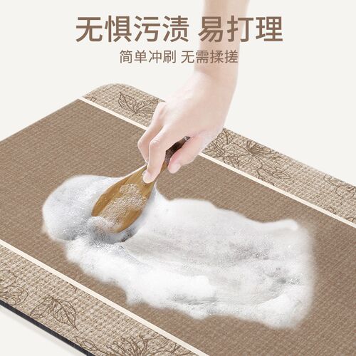 L形厨房专用地垫防滑防油 可擦洗矽藻泥吸水免洗地垫