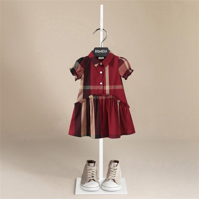 伯米吉新款 夏季花边袖英伦小尖领女宝宝连衣裙复古气质童装裙子,童装/婴儿装/亲子装,连衣裙,淘宝优惠券,粉丝福利购,淘宝优惠卷