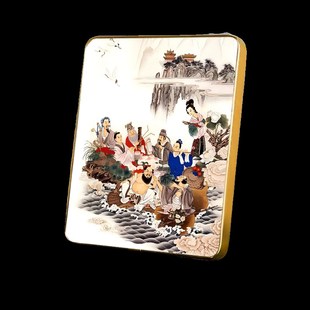 八仙过海画像挂画摆件八仙图各显神通招财办公室装饰相框神像摆台