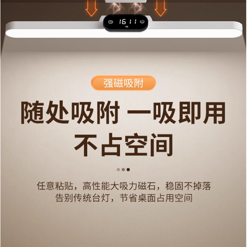 能适2025新款台灯大学宿舍床上学习阅读护眼多功能长续航充电磁吸