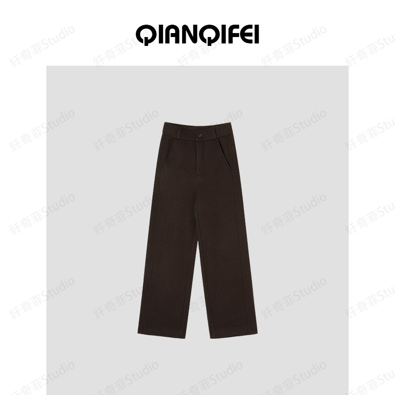 1-21H 新款气质垂感加绒西装裤直筒阔腿休闲裤 1177,女装/女士精品,休闲裤,淘宝优惠券,粉丝福利购,淘宝优惠卷