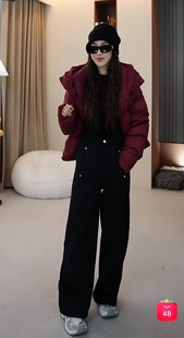 GOD 新款 高腰宽松潮酷工装 282511 加绒休闲裤 27H