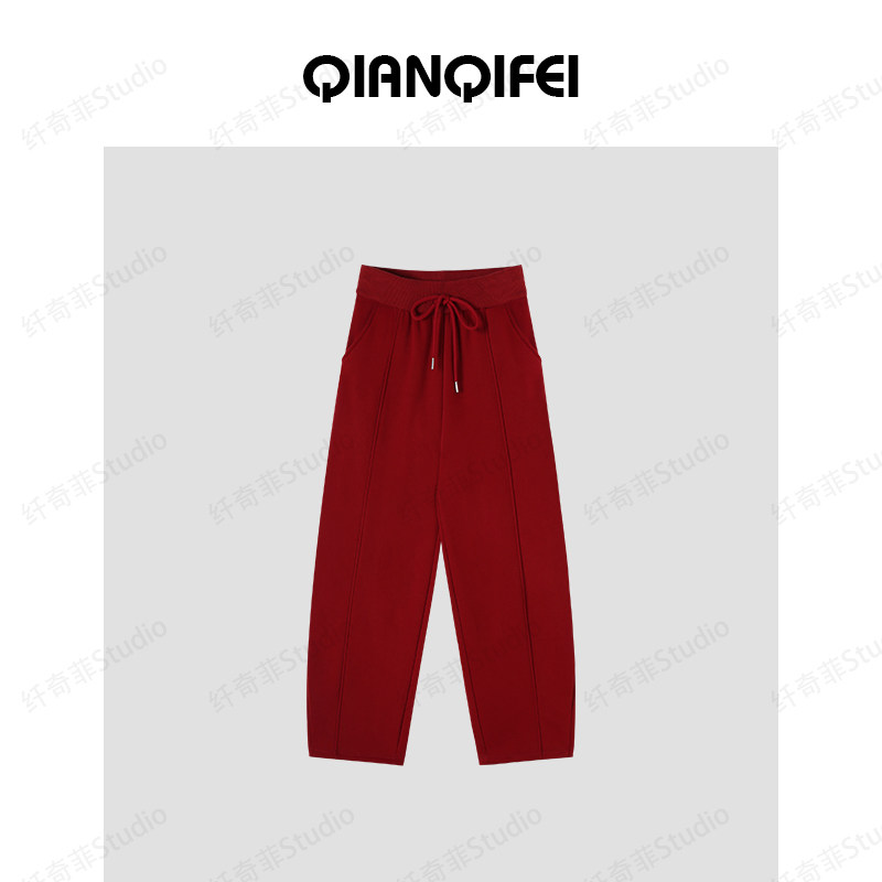 1-17F  新款时尚弯刀裤加绒阔腿休闲裤 22561,女装/女士精品,休闲裤,淘宝优惠券,粉丝福利购,淘宝优惠卷