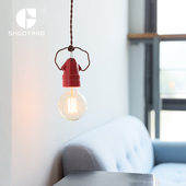 E27单头陶瓷吊灯极简设计卧室床头民宿客栈橱窗工装 吧台装 饰灯具