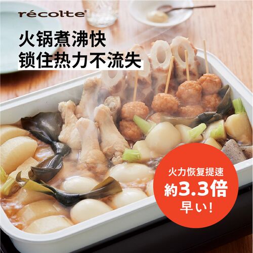 recolte/丽克特多功能料理锅家用火锅蒸烤涮一体锅烧烤烤肉盘炒菜
