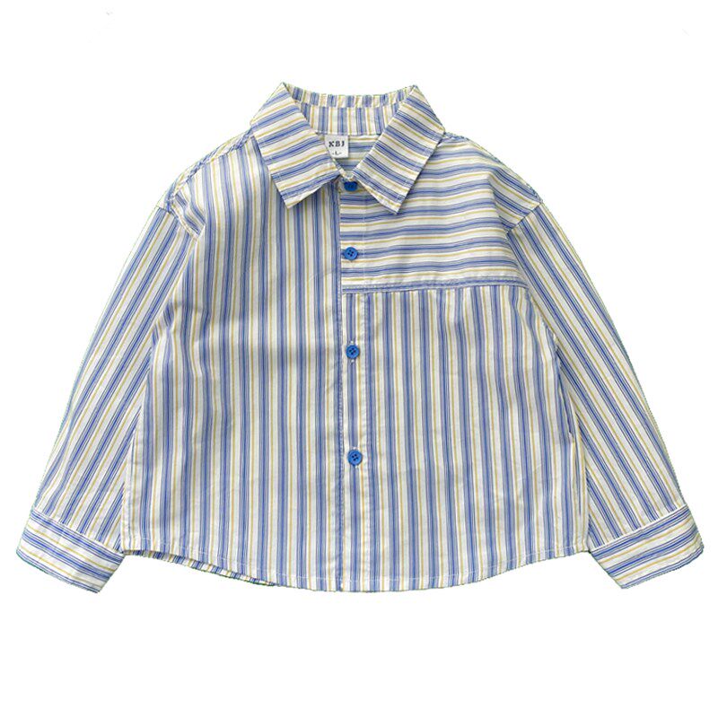 男童衬衫春秋款2024新款儿童衬衣小男孩宝宝开衫长袖上衣薄款休闲