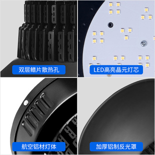 超亮led工矿灯工厂车间厂房仓库吊灯100w150W200W工业室内照明灯