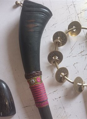 民间师公法器牛角号师刀牛角卦三件套道文化用品号角