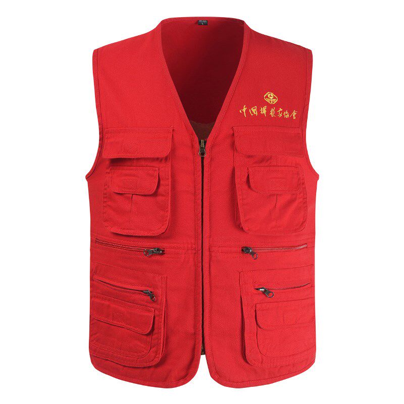 中国摄影家协会多功能摄影网眼马甲多口袋春秋薄款男超大口袋背心