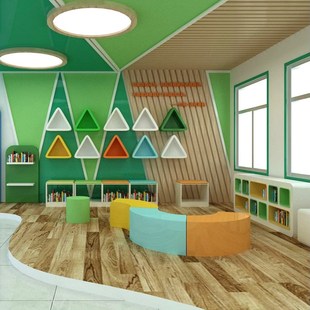 学校园林文化儿童木质简约创意书架多层落地置物收纳柜读书角