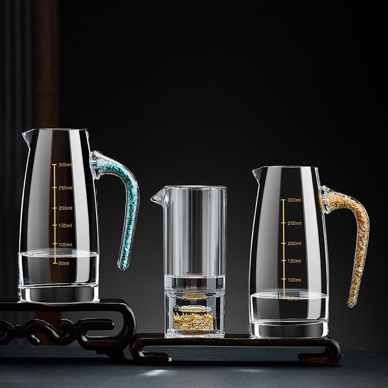 奢华一两二两白酒杯套装家用送礼盒装水晶分酒器专人专用酒盅高档