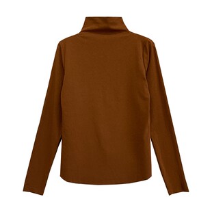 加绒长袖 秋冬2021新款 女百搭修身 熙打底衫 堆堆领内搭上衣 半高领元