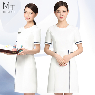 【修身显瘦】美容院美容师工作服连衣裙女夏季气质时尚高端职业裙